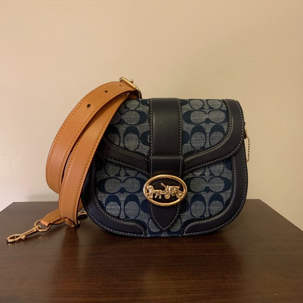Coach Georgie Denim Chambray Crossbody